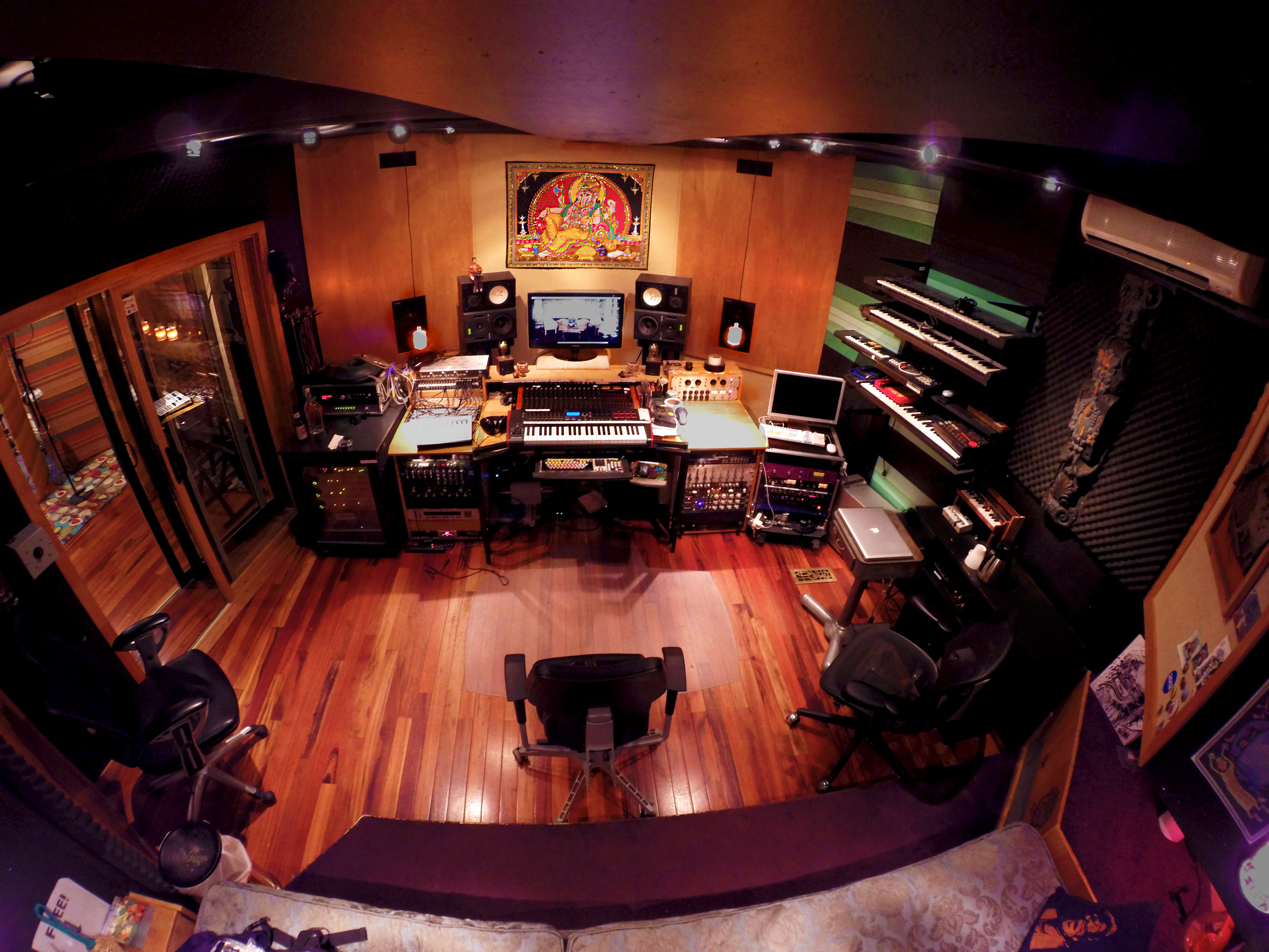 Interior of Humans Win recording studio.