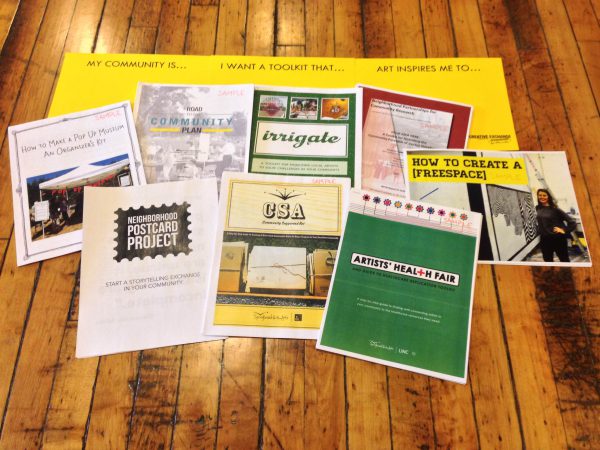 A collection of printed toolkits from Springboard for the Arts