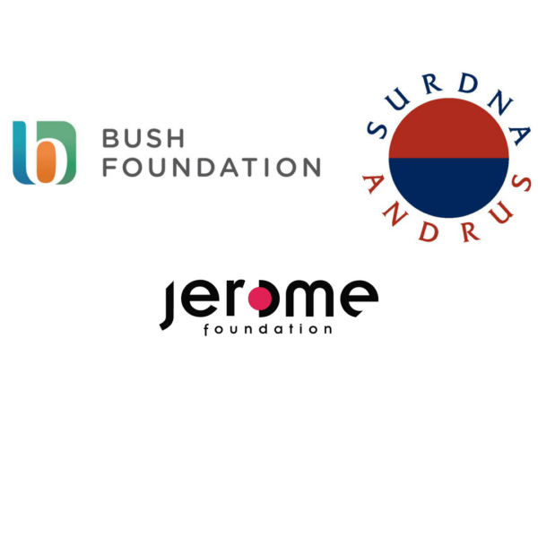 Logos of the Bush, Surdna, and Jerome Foundations