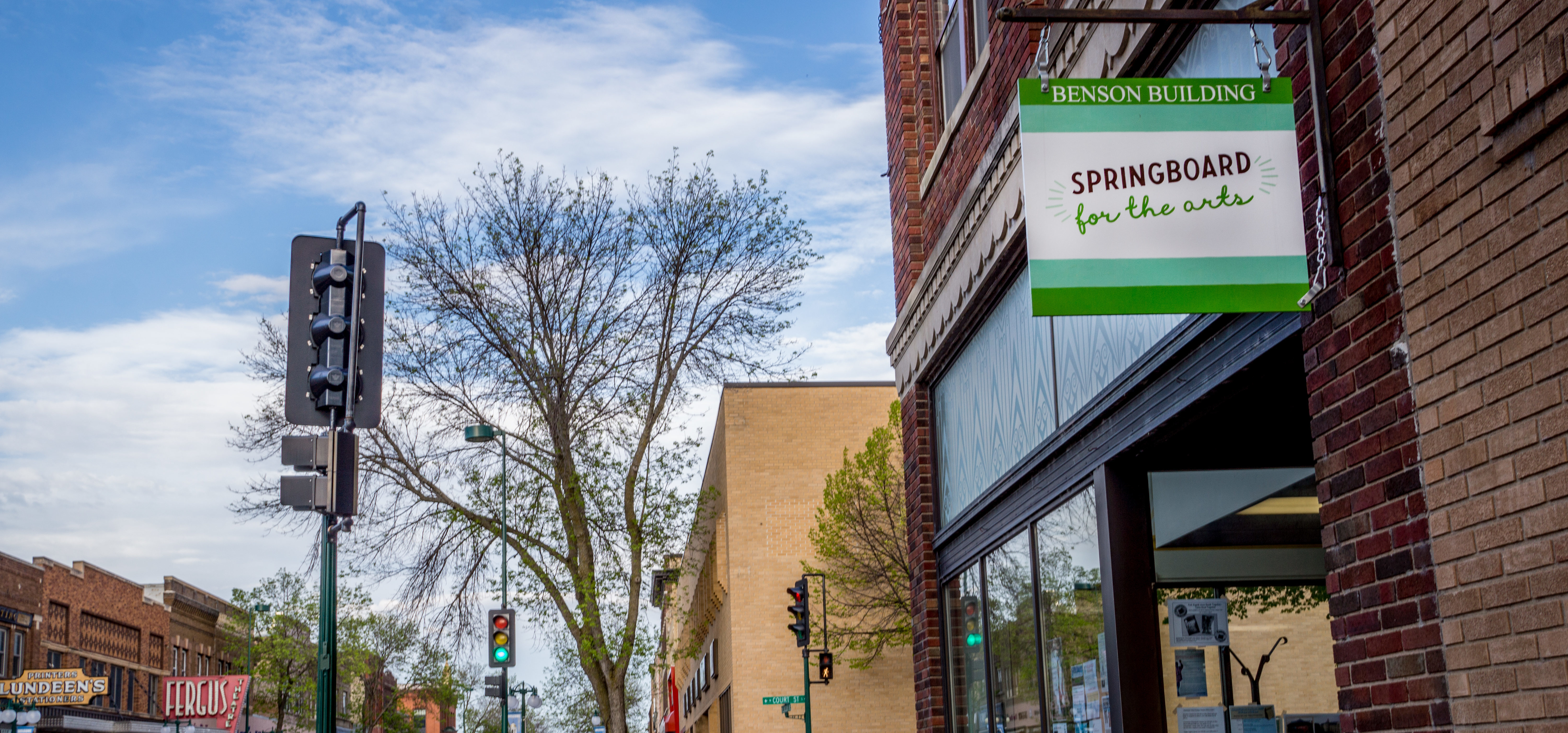 Entrance to Springboard's office in downtown Fergus Falls