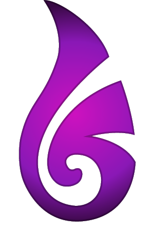 Blayze Buseth purple swirl logo