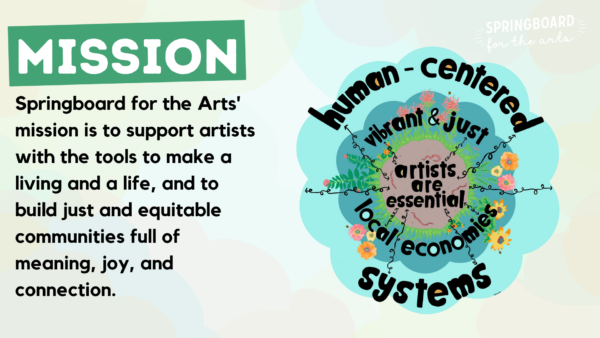 Springboard for the Arts Mission Graphic