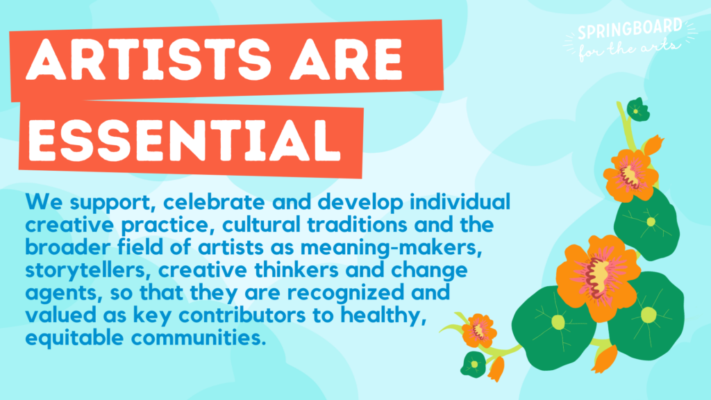 Artists Are Essential Graphic